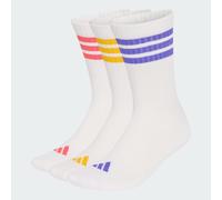 3-Streifen Socken, knöchellang, mit Polsterung, 3er-Pack White / Solar Purple / Crew Yellow / Pure Turbo 43-45