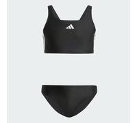 Adidas Girl's 3-Stripes V-Back Bikini, Black/White, 2-3 Years