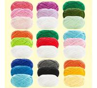 3 Stück/150g mittleres Chenillegarn für handgefertigtes Stricken & Häkeln, DIY Weihnachtsbasteleien, Weihnachtsmann, Party Dekoration, 100% Polyesterf