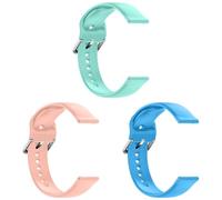 3 Stück 22mm Silikon Armband Kompatibel mit Fossil Men's Gen 6 44 Armband, Weiches Silikon Sport Armbänder Ersatzbänder für Männer Frauen (Pink+Sky Blue+Mint Green, One Size)