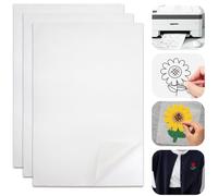 3 Stück 30 x 20 cm Stickvlies Wasserlöslich, Wasserlösliches Stickvlies, Wasselöslich Selbstklebendes Stickvlies, Wasserlösliches Stickpapier, Stickvlies Selbstklebend，Druckbar oder DIY (3 Blätter)