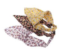 3 Stück Blumenstirnband für Frauen Elastisch aus Stoff | Feines Blumenmuster, Bequeme Passform, Eleganter Stil, für Damen, Mehrfach Tragbar, Accessoire