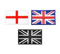 3 Stück britische Flaggen-Flicken, Flaggen-Stoffflicken, Jeans-Flicken, Knieflicken, Armband-Rucksack-Flicken, dekorative Flicken, Jeans-Reparatur
