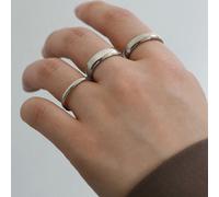 3 Stück Edelstahl Klassischer Paar-Ring Set mit 2mm, 4mm, 6mm Innen- und Außenkugel