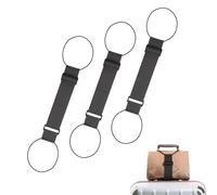 3 Stück Elastische Gurte für Gepäck Tragbarer Gepäckgurt Elastischer Befestigungsgurt für Gepäck Elastischer Befestigungsgurt für Gepäck Schwarz für Befestigung von Reisetaschen an Koffern