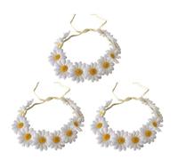 3 Stück Gänseblümchen-Stirnband, stilvolle Sonnenblumenkrone, Brautschmuck, Hochzeit, Haarkranz, Festival, Bohemia, Kopfschmuck, Zubehör für Damen und Mädchen