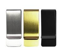 3 Stück Geldscheinklammer, tragbare Geldscheinklammer aus Edelstahl, Geldscheinklammer aus Metall, Lesezeichenhalter, Notizbuchordner für Bargeld, Dokumente, Banknoten, Visitenkarten, Kreditkarten