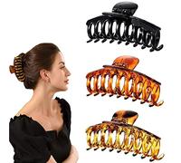 3 Stück Große Haarklammer 4,3 Zoll Große Haarspangen Klaue Clips für Dickes Haar Rutschfestes Haar Jaw Clips Haarstyling Zubehör Vintage Hair claw Haargreifer für Frauen Mädchen