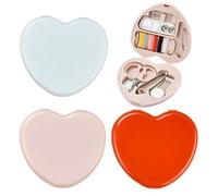 3 Stück Herzförmiges Mini-Nähkästchen, Kleines Nähset, Mini-Nähset, Reise-Nähset, Mini-Reise-Nähset, Diy-Werkzeugzubehör