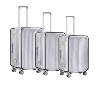 3 Stück Kofferschutzhülle Transparent(20+24+28 Zoll),Kofferhülle Kofferschutzhülle,Transparente Kofferschutzhülle,PVC Koffer Abdeckungen,Wasserdichtes, staubdichtes und kratzfestes Koffer Schutzhülle