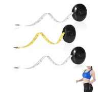 3 Stück Maßbänder zum Nähen, Einziehbares Doppelseitiges Flexibles Körper Maßband zum Nähen, Basteln und für Gewichtsabnahme,2m+1,5m mit Zentimeter- und Zollangaben (Schwarz/Weiß, Schwarz/Gelb)