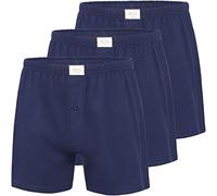 3 Stück Phil & Co Jersey Shorts Boxershorts Pant Unterhosen Herren große Größen schwarz oder blau M - 5XL, Grösse:XXL, Farbe:Marine