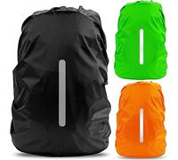 3 Stück Rucksack Regenschutz, Regenschutz für Rucksäcke, Staubdichte Anti-Frost-Abdeckungen, Regenschutz für Rucksack mit Reflexstreifen, Regenüberzug für Wandern, Schulanfänger, Radfahren, 16 - 50L