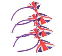 3 Stück Schleifen Haarreifen aus Satin für Britische Fans