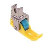 3 Stück Schmalrollenfuß für Nähmaschine, Metall Rollenfuss Leder Industrial Single Needle Flat Sewing Machine, Präzisionszubehör für Daunenjacken Seide robustes Leder, langlebiges