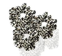 3 Stück Scrunchies Seide dicke Haargummi Seide Hair Bun Elastische Haargummi Weiche Schlaf-Haargummis Satin Scrunchie Zopfgummis Haarbänder Mädchen Satin Haargummi-schwarz und weiß B-10 5CM
