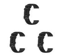 3 Stück Silikon Armband Kompatibel mit Fossil Damen Gen 6 42mm Armband, 18mm Weiches Silikon Sport Armbänder Ersatzbänder für Männer Frauen (3PCS Black, One Size)