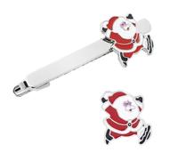 3 Stück Weihnachtskrawattenklammern aus Legierung, Stilvoller Clip | Elegante Metalloptik mit Feiner Politur, Leicht zu Tragen, für Anzug und Hemd im Büro