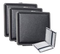 3 Stück Zigarettenetui Leder Metall,Zigarettenetui aus Leder und Metall,Fasst 20 Zigaretten,für Hosen und Hemdtaschen（Schwarz）