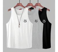3 Stücke/Set lässige Streetwear für Tween Jungen mit süßem grafischem Rundhals-Tanktop, geeignet für den Arbeitsweg, Schule, täglichen Lässig-Stil, Sp