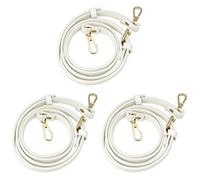 3 Stücke Tasche Strap Pu Tasche Strap Einstellbar Für Frauen Handtaschen Weiß Goldene Schnalle Für