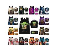 3 Teile/satz Star Wars Baby Yoda Rucksack Schule Mittagessen Tasche Rucksack Federmäppchen Geschenk-wie die bild-Nur