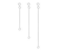 3-Teilige Halskettenverlängerungen, Halskettenverlängerungen, Halskettenverlängerungen Aus 925er Sterlingsilber, Armband-Halsketten-Fußkettchenverlängerungen, Schmuckzubehör