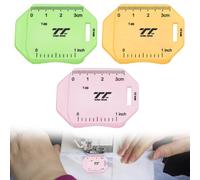 3-teilige magnetische Nahtführung für Nähmaschinen, verbesserte multifunktionale polygonale Saumführung mit Skala, starker Magnet, universelles Nähzubehör