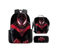 (3-teiliges Set) Neuer Marvel-Rucksack für Grund- und weiterführende Schulen, große Kapazität, Anime-Cartoon