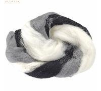 3 x Knorr prandell Märchenwolle 3-Strang-Mix schwarz-, weiß-, grau-meliert VE=50g