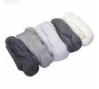 3 x Knorr prandell Merinowolle-Mix weiß, hellgrau, grau, dunkelgrau, platin VE=50g