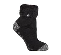 HEAT HOLDERS SOCKSHOP Kinder Socken - Schmucklos Lounge Socken, Thermal, Winter Warm, 1 Paar, 8-12 Jahre Queenstown Schwarz