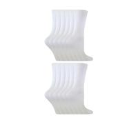 (30-36, Weiß) Sock Snob - 12er Pack Kinder Einfarbig Baumwolle Socken für Mädchen und Jungen | Sock Snob