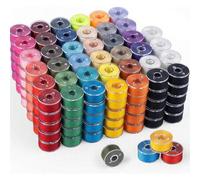 30/50/100 Stück vorkonfektionierte Nähspulen, Größe A 15 Klasse, zufällige 36 Farben Polyester-Spulenfaden, geeignet für Brother/Singer/Babylock/Janom