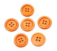 30 edle Holzknöpfe 20mm rund orange-braun Knöpfe Bastelknöpfe Jackenknöpfe zum annähen nähen Knopf Vierlochknöpfe Mantelknöpfe 4-Loch Knöpfe aus Holz
