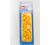 30 Nähfrei-Druckknöpfe "Color Snaps", rund, 12,4mm, gelb