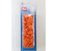 30 Nähfrei-Druckknöpfe "Color Snaps", rund, 12,4mm, orange