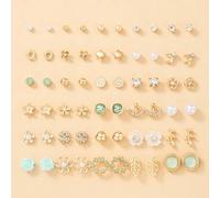 30 Paar/Set sortierte süße Gänseblümchen, Schleifen, Schneeflocken Ohrstecker, vielseitiges Ohrringe Set für Frauen, geeignet für täglich, Lässig, Dat