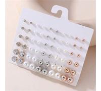30 Paar sortierte Ohrstecker-Set für Mädchen mit Perlen & Strass