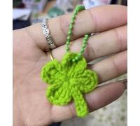 30 Sets Glück Geschenke Set, 3,5x4 cm Glücksbringer Gestrickte Vierblättriges, Kleeblätter Glücksbringer Schlüsselanhänger mit Kleeblatt Grußkarte Papiertüten für Kollegen Abitur Neujahr Prüfungen