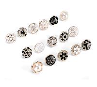 30 Stück Abnehmbarer Kleidungsknöpfe, Knöpfe Ohne Nähen, Brosche Knöpfe Jeans Knöpfe Pins Niedliche Emaille Anstecknadeln, Broschen für Kleidung, für Hemd Jean Kleidung Pullover DIY Dekoration