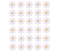 30 Stück Aufbügel Patches Gänseblümchen Blume Patch Kleidung Dekorative Bügelbilder Bastelnfür Jacken Jeans Handtaschen