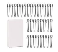 30 Stück Extragroß Sicherheitsnadel, Extragroße Sicherheitsnadeln Heavy Duty, Vielseitig Einsetzbar für Kleidung und Kunsthandwerk, Robustes Metall mit Glänzender, Schwarz (45mm, 60mm, 75mm)