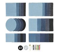 30 Stück Jean-Flicken Zum Aufbügeln, Jeans Flicken Bügelflicken Jeans für Innen & Außen, Starker Kleber Reparatur-Set Für Hosen Repair kit, Kleidung & Jeansstoff Zum Nähen, Sechs Größen fünf Farben