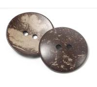 30 Stück Premium Kokosnuss Knöpfe Zum Aufnähen - Ø 15mm - 44mm - 2 Löcher - Braun Basteln Jackenknöpfe Bastelknöpfe Große Zweilochknöpfe Mantelknöpfe Zum Annähen (Braun, 23mm)