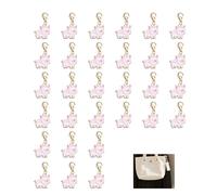 30 Stück Rosa Anhänger Schlüsselanhänger Set, Glücksschwein Anhänger Kleine Glücksschwein mit Karabinerhaken Deko Kleine Neujahrsgeschenke Mini Keychain Für Silvester Neujahr Taschen Schlüssel