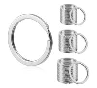 30 Stück Schlüsselringe | 3 Größen (30mm/28mm/25mm), Runde Flacher Split Ring - Für Auto, Haus & Schlüssel Zubehör