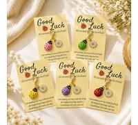 30 Stücke Set | Bunte Marienkäfer & Blumen Schlüsselanhänger | Glücksbringer Geschenke | Kreative Andenken für Muttertag & Abschlusszeit | Handy & Aut