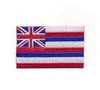30 x 20 mm Hawaii Hilo Big Island USA Flagge Patch Aufnäher Aufbügler 2006 Mini
