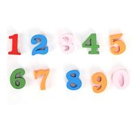 300 Stück Bunte Zahlen, Digitale Holzknöpfe, Klein und für Kleidung, Nähen, Basteln, Bunte Heimdekoration mit Kleber oder Nähen, Leicht und Tragbar